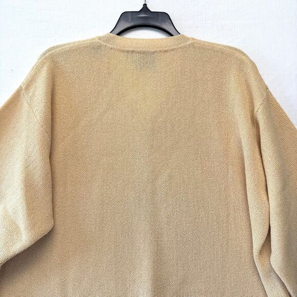Bobby Jones Baby Alpaca Pullover Sweater Men's Size L Creamy Yellow Made in Peru - Picture 6 of 11